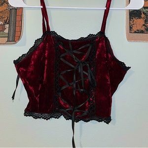 Red Velvet Crop Top